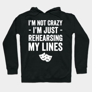 I'm not crazy I'm just rehearsing my lines Hoodie